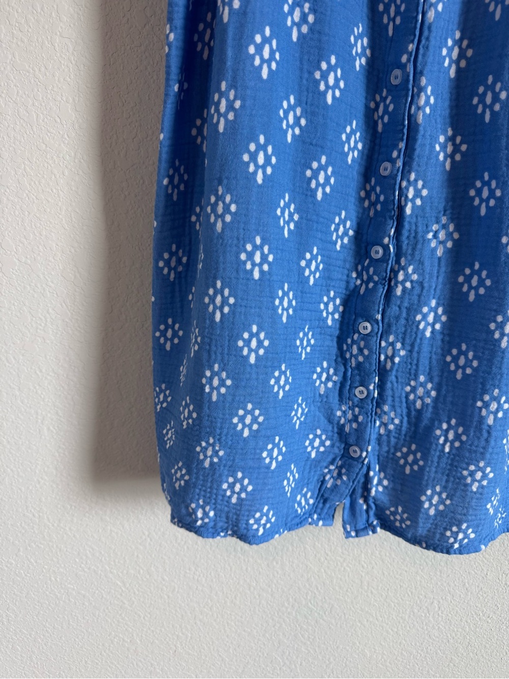 Lake Pajamas Hamptons Blue Regatta Iverse Ikat Print Nightgown Size Medium - Picture 3 of 7